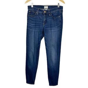 J. Crew 8” Dark Wash Toothpick Jean Stretchy EUC  29